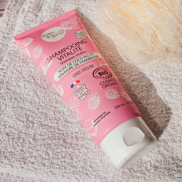 Born to Bio® Kokos-Shampoo mit Bio-Himbeeressig 200 ml