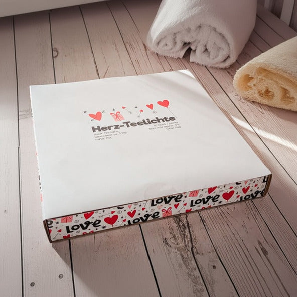 Teelichte Herz, 50 Stück Packung